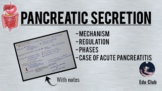 Exocrine Pancreas And Its Secretion  Juices Of GIT  3  GastroIntestinal Physiology [upl. by Cade]