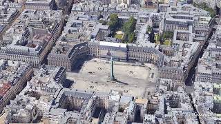 Place Vendome 3D NO SOUND Google Earth Studio [upl. by Cony]