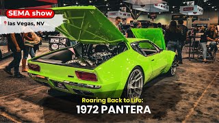 Roaring Back to Life The Stunning 1972 De Tomaso Pantera Revival  Kindigit Design  SEMA [upl. by Boleyn]