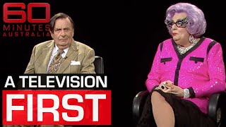 Barry Humphries and Dame Edna together in a TV first  60 Minutes Australia [upl. by Layman949]