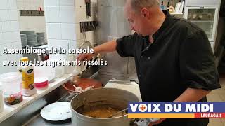 Le cassoulet du chef Sébastien Thiébaud de lAuberge de la Pradelle à VillefranchedeLauragais [upl. by Hawthorn]