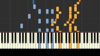 The Entertainer piano tutorial Synthesia with free sheet music [upl. by Noraj]