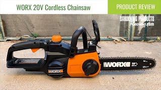 WORX 20V Cordless Chainsaw Review  Gardening Products Review [upl. by Nnauol]