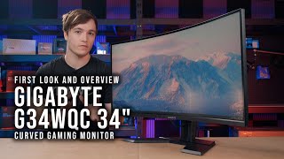 Gigabyte G34WQC Ultrawide 144Hz 34quot Monitor Overview [upl. by Trakas]