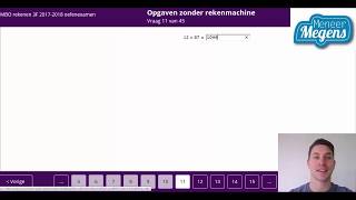 Examentraining Rekenen 3F 1718 Deel 1 vraag 111 [upl. by Reisinger]