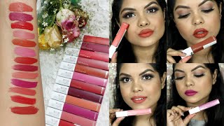 ALL SHADESMAYBELLINE SUPER STAY MATTE INK LIQUID LIPSTICKS  SWATCHES AND REVIEW  KOLKATA INDIA [upl. by Aveneg]