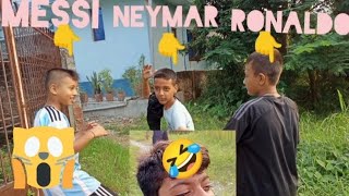 Epic battle between Messi Ronaldo and Neymar 🤣 vlog [upl. by Faux]