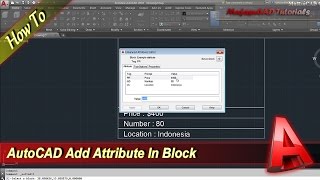 AutoCAD How To Add Attribute To Block [upl. by Idac]