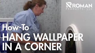 How to Hang Wallpaper in a Corner [upl. by Sokcin]