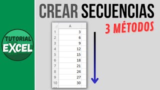 Crear SECUENCIAS numéricas en Excel [upl. by Gardol]