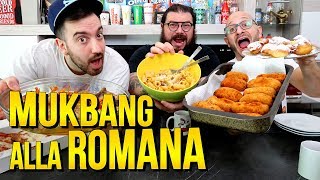 MUKBANG ALLA ROMANA CARBONARA supplì e tanto altro feat MOCHO [upl. by Jadda294]