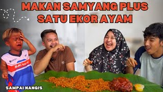 Mukbang Mie Samyang Plus Satu Ekor Ayam  Ikram Kalah Lawan Pedas 😭🔥 [upl. by Anaylil]