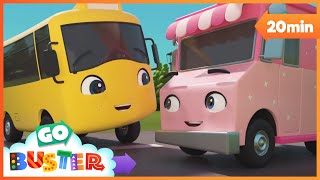 Go Buster and the Carwash  Go Buster  Bus Cartoons amp Kids Stories [upl. by Jacobo]