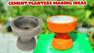 116  design and make unique cement planters from cement  DKcrafting775 [upl. by Ahsemad711]