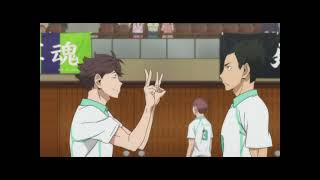 Haikyuu Dub Oikawa Praises Kindaichi with Double Peace Signs [upl. by Palm]