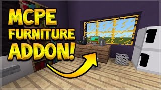 MCPE FURNITURE Minecraft Pocket Edition  DESIGN Bathrooms Bedrooms amp Kitchens Minecraft PE [upl. by Boru]