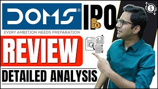 DOMS ipo review  DOMS IPO analysis  DOMS IPO price GMP Listing expectations [upl. by Ansell]