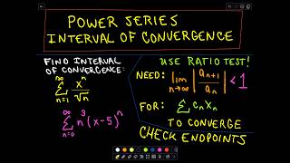 ❖ Power Series  Finding the Interval of Convergence ❖ [upl. by Sower]