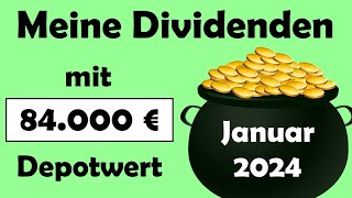 So viel Dividende zahlt mein 84000 € Depot im Januar 2024  Dividendenstrategie [upl. by Inava]