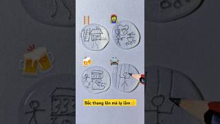 Bắc thang lên mà lạ lắm🫡 drawing memes funny nhacche shorts [upl. by Otrebmal]