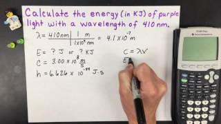 Energy from Wavelength Electromagnetic Radiation Calculation [upl. by Idram]