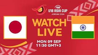 Class Game 78  Japan v India  Full Basketball Game  FIBA U18 Asia Cup 2024 [upl. by Aisirtap]