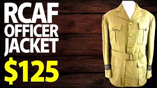 125  WW2 Canadian RCAF Flying Officer 1941 Jacket  Vintage Military  Military Antiques Toronto [upl. by Enyleve]