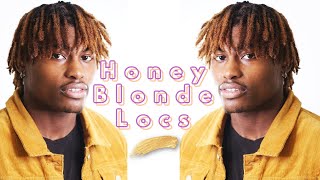 DYING MY LOCS FOR THE FIRST TIME 2022  HONEY BLONDE LOCS  Channy Alexandrina [upl. by Burack]