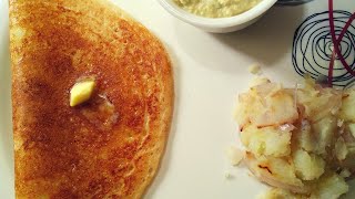 ಬೆಣ್ಣೆ ದೋಸೆ  Butter dosaBenne dosa with aloo curry recipeDavanegere special benne dose [upl. by Clinton]