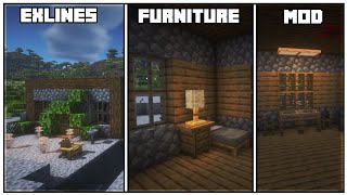 Minecraft 1201 Exlines Furniture Mod Showcase [upl. by Annahsad]