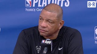 Doc Rivers Talks Bucks Being Eliminated Dealing With Giannis amp Dame Injuries  2024 NBA Playoffs [upl. by Jovia]