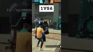 1VS6 GAMEPLAY IN FREE FIRE 🔥🔥 [upl. by Breban]