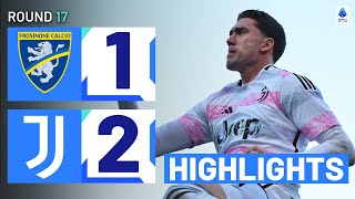 FROSINONEJUVENTUS 12  HIGHLIGHTS  Vlahovic seals three points for Juve  Serie A 202324 [upl. by Worra]