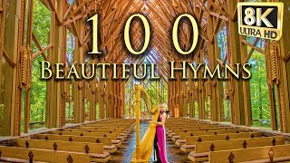 100 of the Most Beautiful Hymns 😌 Healing Instrumentals 😌 Relaxing Harp Music in 8k [upl. by Ru]