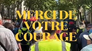 Manifestation à Paris 16 Juillet 2022 GILETS Jaunes 👍Suppression de la Loi pass sanitaire vaccinal [upl. by Edac]