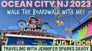 Ocean City NJ 2023 New Jersey Boardwalk walk walking tour [upl. by Eecyaj]