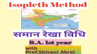 ll Isopleth Method ll समान रेखा विधि ll BA1st yearll [upl. by Uhile]