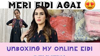 UNBOXING MY EIDI SAPPHIRE LIMELIGHT ONLINE EID SHOPPING HAUL eidshopping eidcollection vlog [upl. by Yadsnil]