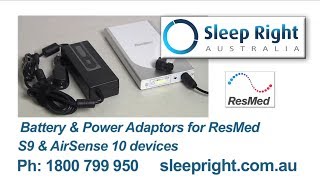 ResMed Power Station II CPAP lithium battery amp 12V converter for ResMed S9 and AirSense 10 [upl. by Ynohtnaleahcim]