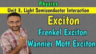 Exciton Frenkel Exciton amp Wannier Mott Exciton BEBTech 1st year  Physics  in हिन्दी [upl. by Yelhsa34]