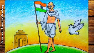 gandhiji drawinggandhi jayanti painting [upl. by Notlrac]