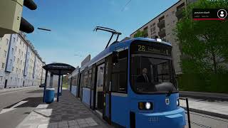 TramSim Munich on PS4 Route 28 [upl. by Mirak]