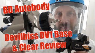 Devilbiss DV1 base amp clearcoat spray gun review by BD Autobody [upl. by Jerald5]