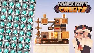 How to Make A DIAMOND FARM In The Create MOD  Create Mod BlockbyBlock TUTORIAL [upl. by Nemad]