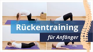 Rückentraining für Anfänger  9 einfache Übungen für zu Hause ✔ Stärke jetzt Deinen Rücken [upl. by Mourant]