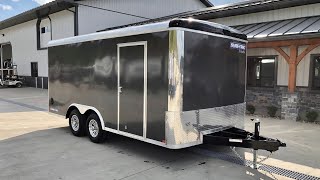 Sure Trac 85x16 Round Top Enclosed Car Hauler Trailer 9900 [upl. by Zildjian107]