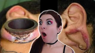 Piercer Reacts To DECAYING Stretched Ears [upl. by Ardnekat]