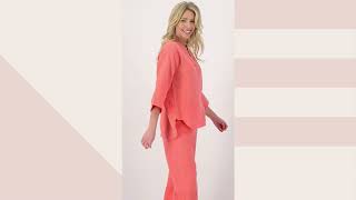 Isaac Mizrahi Live Bridgehampton Gauze Wide Leg Crop Pants on QVC [upl. by Ecinev]