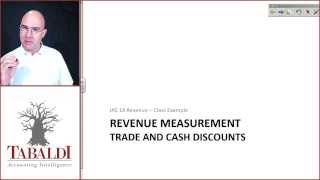 IAS 18  11  C6  Trade and Cash Discounts Class Example [upl. by Zendah906]