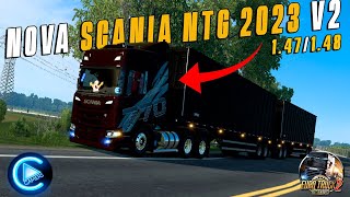 Ets 2 147 e 148 Nova Scania NTG 2023 V2 🚛  Qualificado ✔️ Mapa Eldorado Pro [upl. by Imhsar]